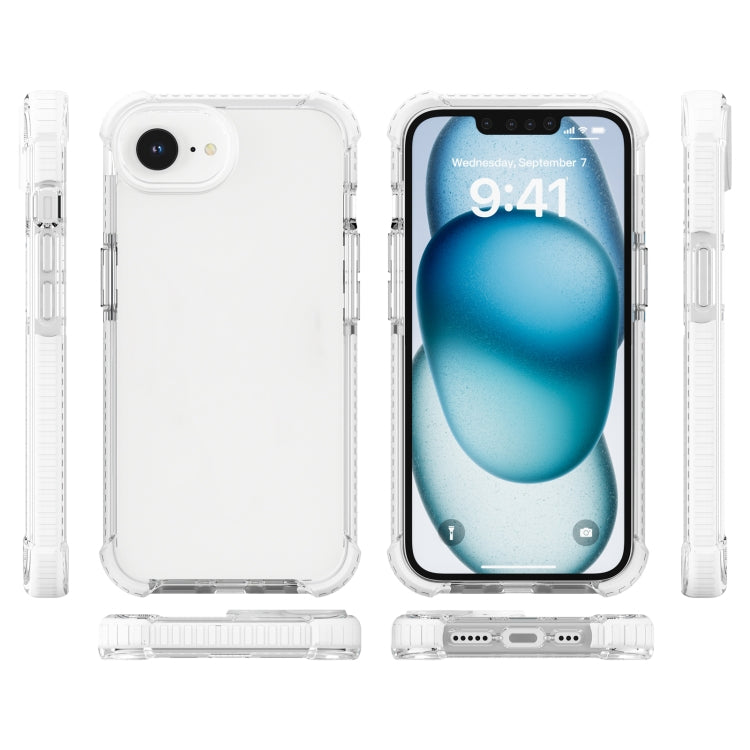 For iPhone 16e Acrylic Full Coverage Shockproof Phone Case(Transparent) by buy2fix