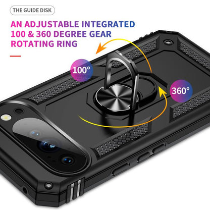 For Google Pixel 10 Shockproof TPU + PC Phone Case with Holder(Black) - Google Cases by buy2fix | Online Shopping UK | buy2fix