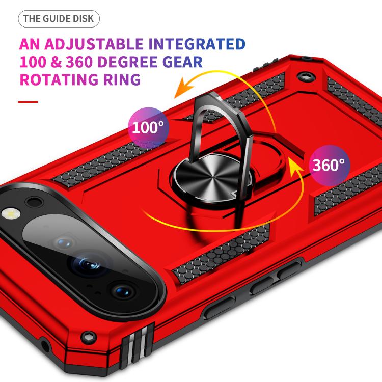 For Google Pixel 10 Shockproof TPU + PC Phone Case with Holder(Red) - Google Cases by buy2fix | Online Shopping UK | buy2fix