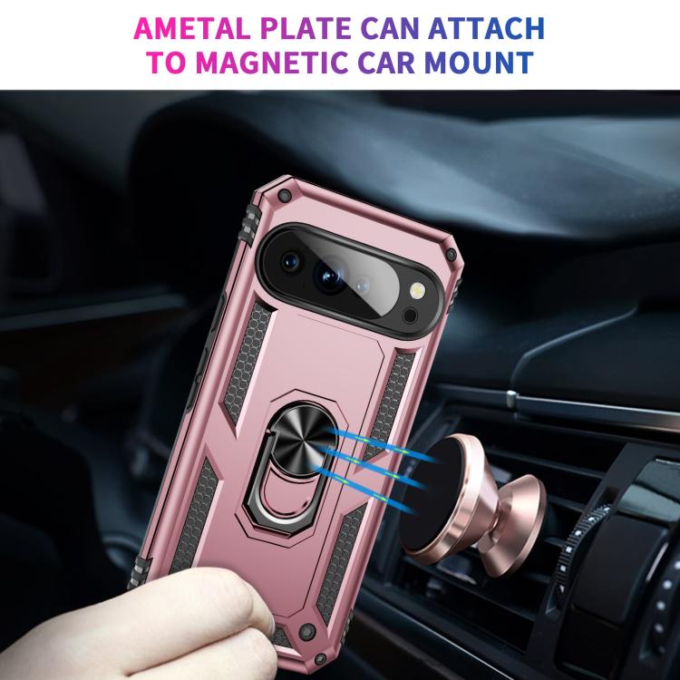 For Google Pixel 10 Shockproof TPU + PC Phone Case with Holder(Rose Gold) - Google Cases by buy2fix | Online Shopping UK | buy2fix