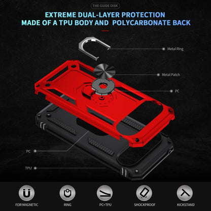 For Google Pixel 10 Pro Shockproof TPU + PC Phone Case with Holder(Red) - Google Cases by buy2fix | Online Shopping UK | buy2fix