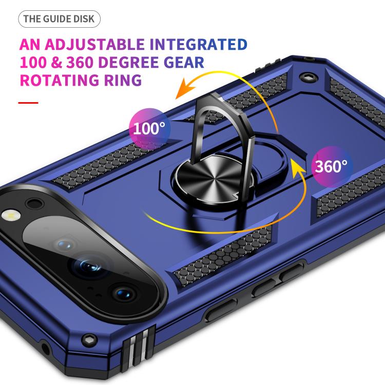 For Google Pixel 10 Pro XL Shockproof TPU + PC Phone Case with Holder(Blue) - Google Cases by buy2fix | Online Shopping UK | buy2fix