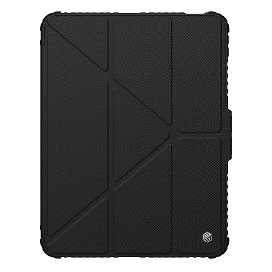 For iPad Pro 11 2025 / 2024 NILLKIN Bumper Pro Multi-angle Folding Style Tablet Leather Case(Black) by NILLKIN
