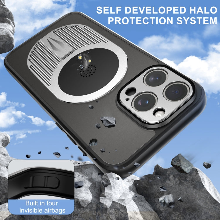 For iPhone 12 Pro Max Heat Dissipation Aromatherapy MagSafe Holder Phone Case(Silver) - iPhone 12 Pro Max Cases by buy2fix | Online Shopping UK | buy2fix