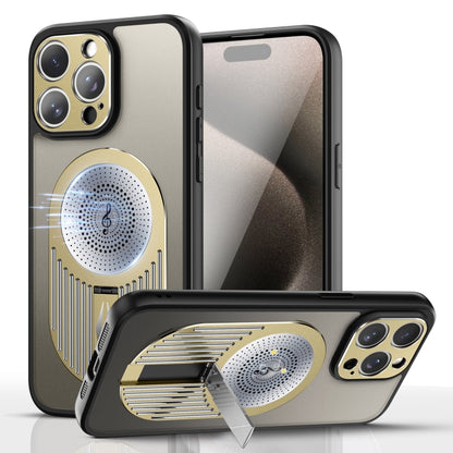 For iPhone 14 Pro Max Heat Dissipation Aromatherapy MagSafe Holder Phone Case(Gold) - iPhone 14 Pro Max Cases by buy2fix | Online Shopping UK | buy2fix