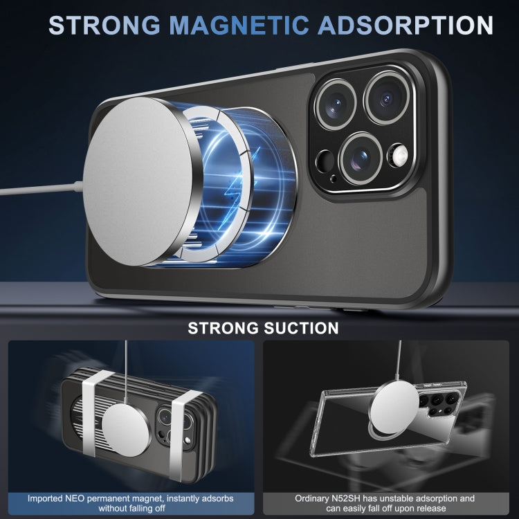 For iPhone 15 Pro Max Heat Dissipation Aromatherapy MagSafe Holder Phone Case(Black) - iPhone 15 Pro Max Cases by buy2fix | Online Shopping UK | buy2fix