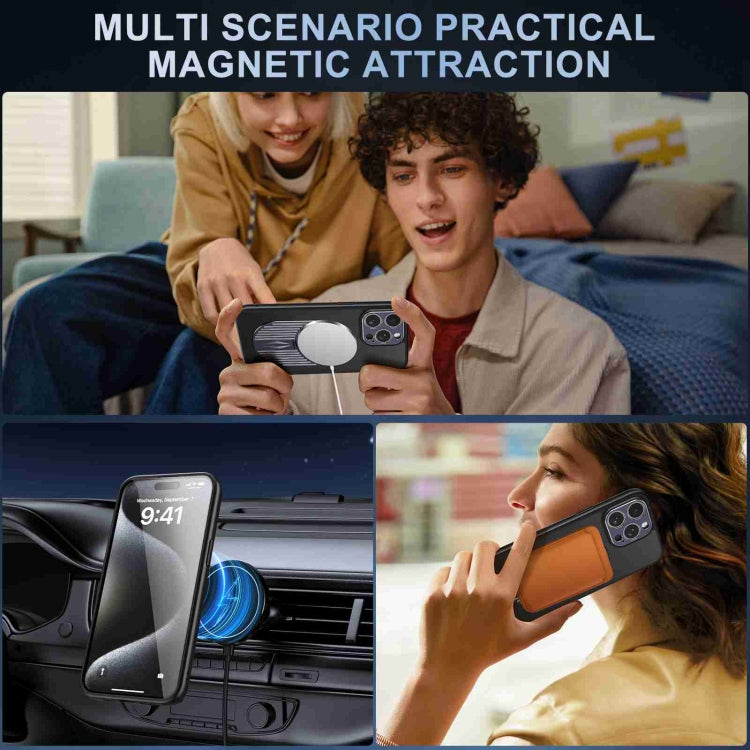 For iPhone 14 Heat Dissipation Aromatherapy MagSafe Holder Phone Case(Purple) - iPhone 14 Cases by buy2fix | Online Shopping UK | buy2fix