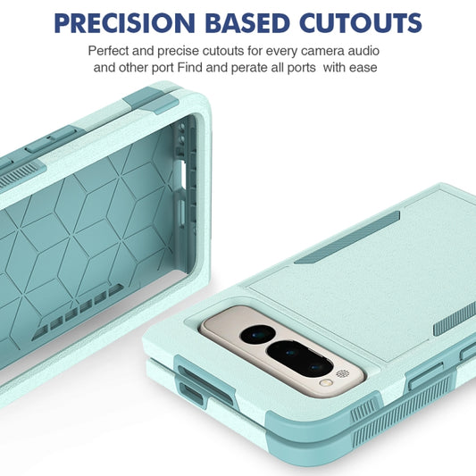 For Google Pixel Fold 2 in 1 PC + TPU Phone Case(Light Green) by buy2fix