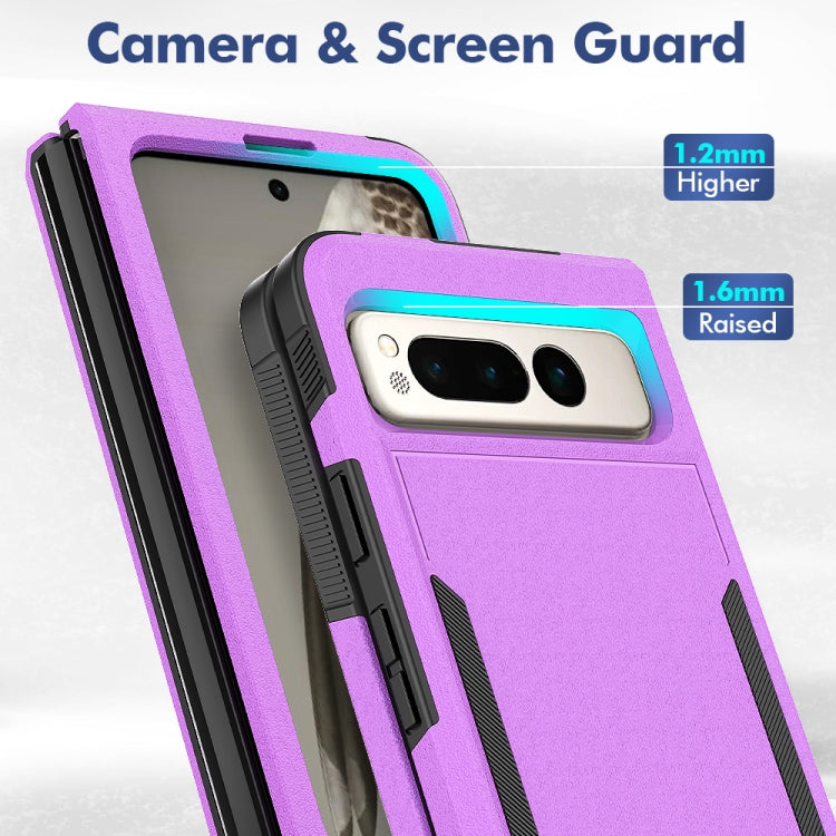 For Google Pixel Fold 2 in 1 PC + TPU Phone Case(Purple) - Google Cases by buy2fix | Online Shopping UK | buy2fix