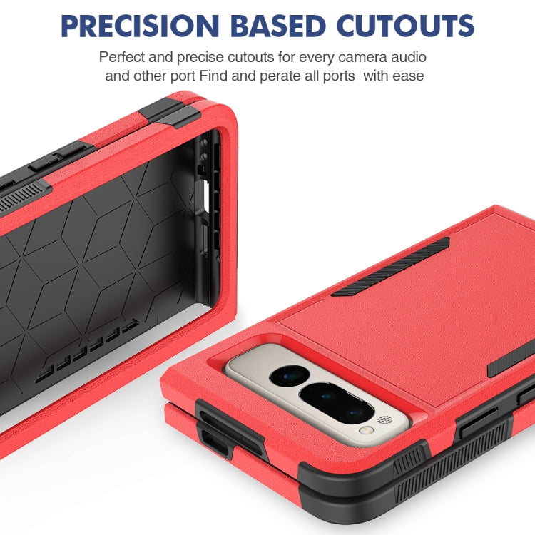 For Google Pixel Fold 2 in 1 PC + TPU Phone Case(Red) by buy2fix