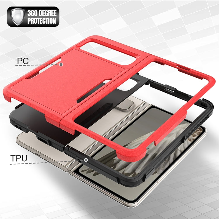 For Google Pixel Fold 2 in 1 PC + TPU Phone Case(Red) by buy2fix