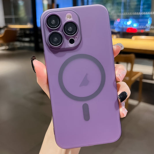 For iPhone 13 Pro Ultra-thin MagSafe Frosted PC Phone Case(Clear Deep Purple) by buy2fix