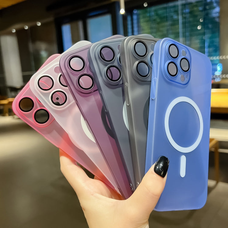 For iPhone 13 Ultra-thin MagSafe Frosted PC Phone Case(Clear Deep Purple) by buy2fix