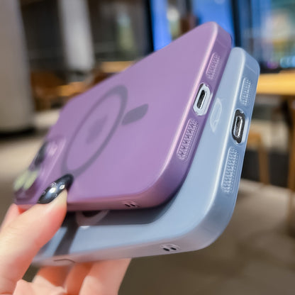 For iPhone 13 Ultra-thin MagSafe Frosted PC Phone Case(Clear Deep Purple) by buy2fix