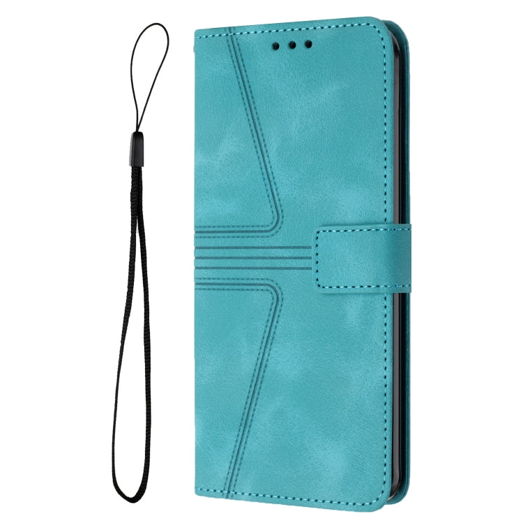 For iPhone 16 Triangle Solid Color Leather Phone Case(Green) by buy2fix