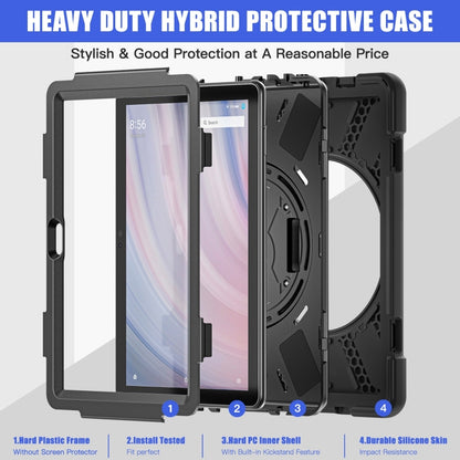 For Amazon Kindle Fire HD10 2023 Silicone Hybrid PC Full Body Tablet Case(Black) - Amazon by buy2fix | Online Shopping UK | buy2fix