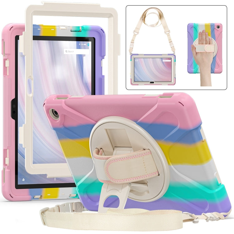 For Amazon Kindle Fire HD10 2023 Silicone Hybrid PC Full Body Tablet Case(Colorful Pink) - Amazon by buy2fix | Online Shopping UK | buy2fix