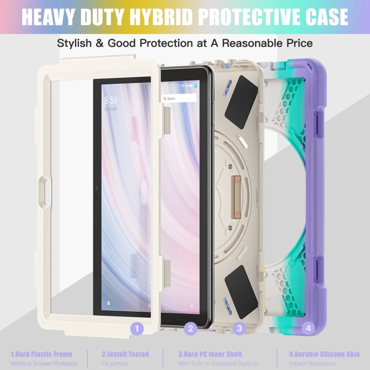 For Amazon Kindle Fire HD10 2023 Silicone Hybrid PC Full Body Tablet Case(Colorful Pink) - Amazon by buy2fix | Online Shopping UK | buy2fix