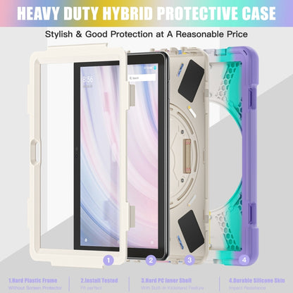 For Amazon Kindle Fire HD10 2023 Silicone Hybrid PC Full Body Tablet Case(Colorful Pink) - Amazon by buy2fix | Online Shopping UK | buy2fix