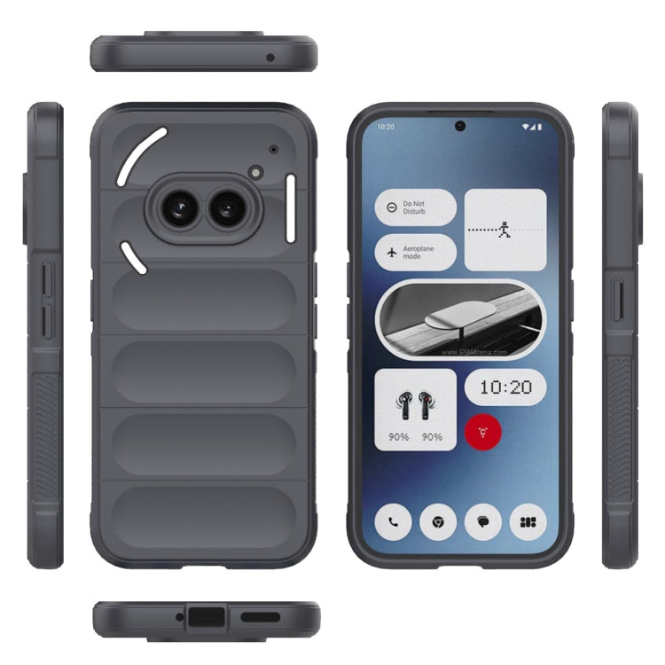 For Nothing Phone 2a Magic Shield TPU + Flannel Phone Case(Dark Grey) - More Brand by buy2fix | Online Shopping UK | buy2fix