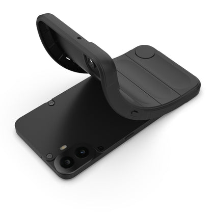 For Nothing CMF Phone 1 Magic Shield TPU + Flannel Phone Case(Black) - More Brand by buy2fix | Online Shopping UK | buy2fix