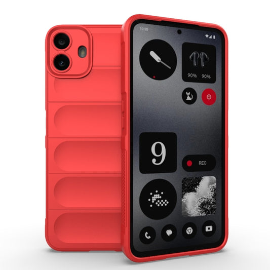 For Nothing CMF Phone 1 Magic Shield TPU + Flannel Phone Case(Red) - Nothing Cases by buy2fix | Online Shopping UK | buy2fix