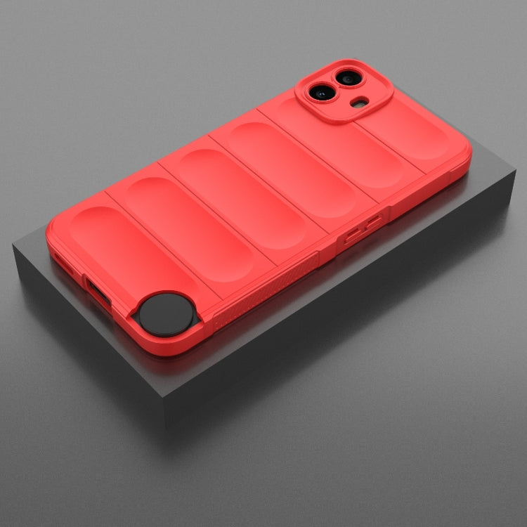 For Nothing CMF Phone 1 Magic Shield TPU + Flannel Phone Case(Red) - Nothing Cases by buy2fix | Online Shopping UK | buy2fix