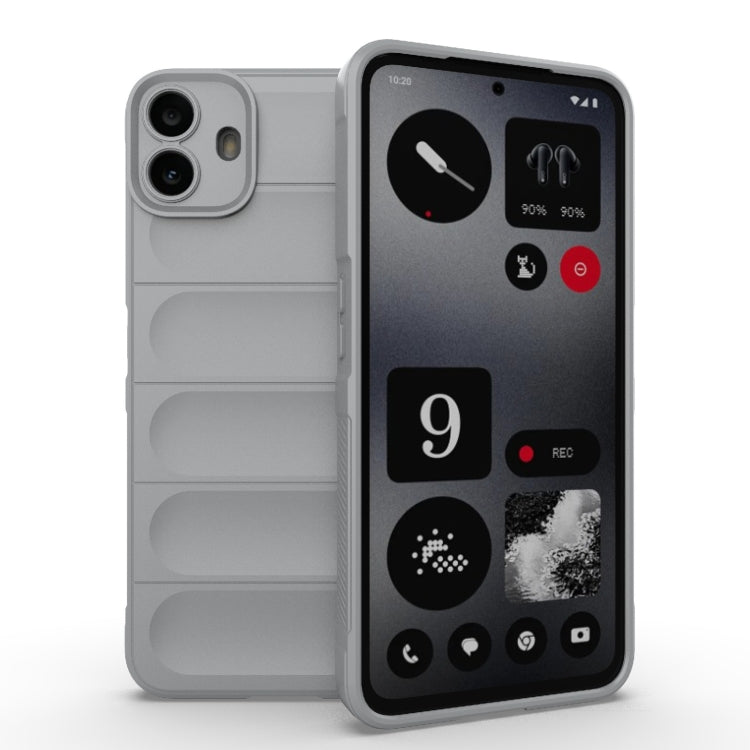 For Nothing CMF Phone 1 Magic Shield TPU + Flannel Phone Case(Grey) - Nothing Cases by buy2fix | Online Shopping UK | buy2fix