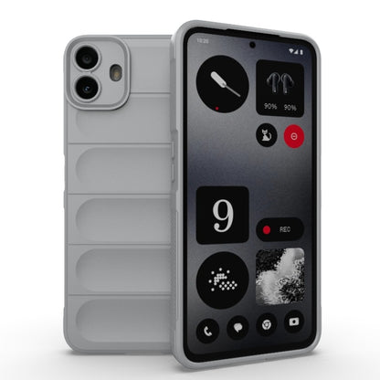 For Nothing CMF Phone 1 Magic Shield TPU + Flannel Phone Case(Grey) - Nothing Cases by buy2fix | Online Shopping UK | buy2fix