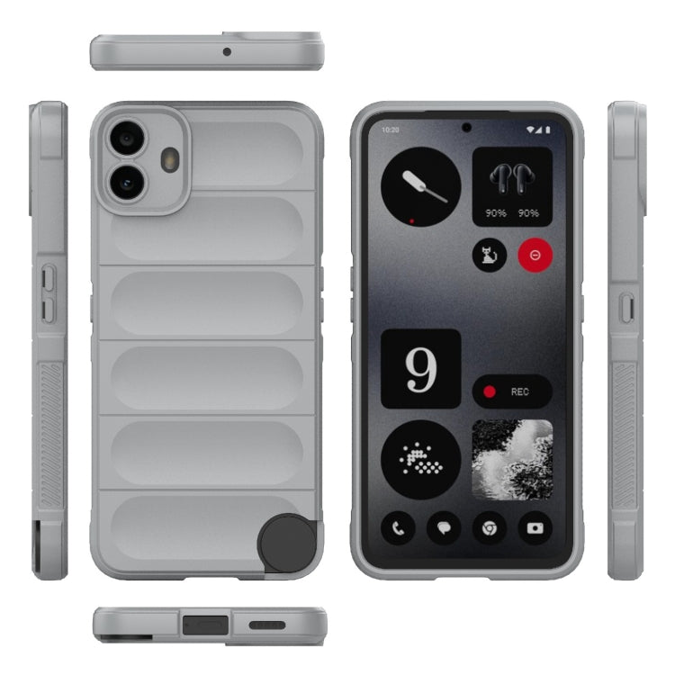 For Nothing CMF Phone 1 Magic Shield TPU + Flannel Phone Case(Grey) - Nothing Cases by buy2fix | Online Shopping UK | buy2fix