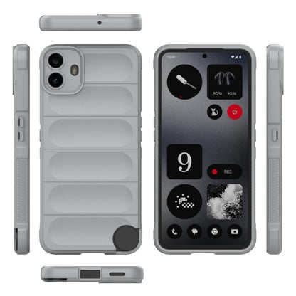 For Nothing CMF Phone 1 Magic Shield TPU + Flannel Phone Case(Grey) - Nothing Cases by buy2fix | Online Shopping UK | buy2fix