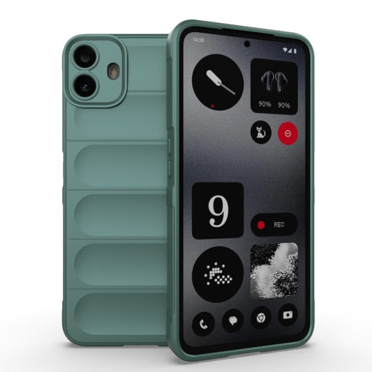 For Nothing CMF Phone 1 Magic Shield TPU + Flannel Phone Case(Dark Green) - Nothing Cases by buy2fix | Online Shopping UK | buy2fix