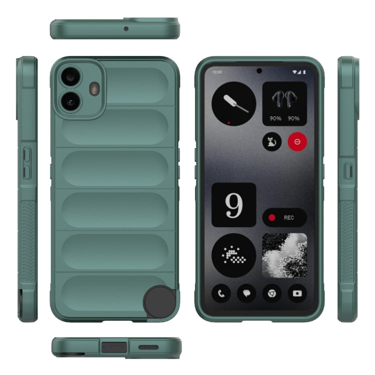 For Nothing CMF Phone 1 Magic Shield TPU + Flannel Phone Case(Dark Green) - Nothing Cases by buy2fix | Online Shopping UK | buy2fix