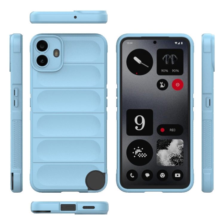 For Nothing CMF Phone 1 Magic Shield TPU + Flannel Phone Case(Light Blue) - Nothing Cases by buy2fix | Online Shopping UK | buy2fix