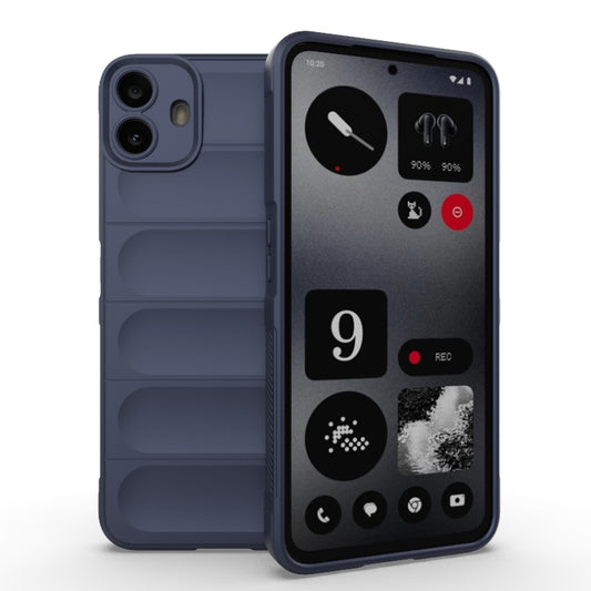 For Nothing CMF Phone 1 Magic Shield TPU + Flannel Phone Case(Dark Blue) - Nothing Cases by buy2fix | Online Shopping UK | buy2fix