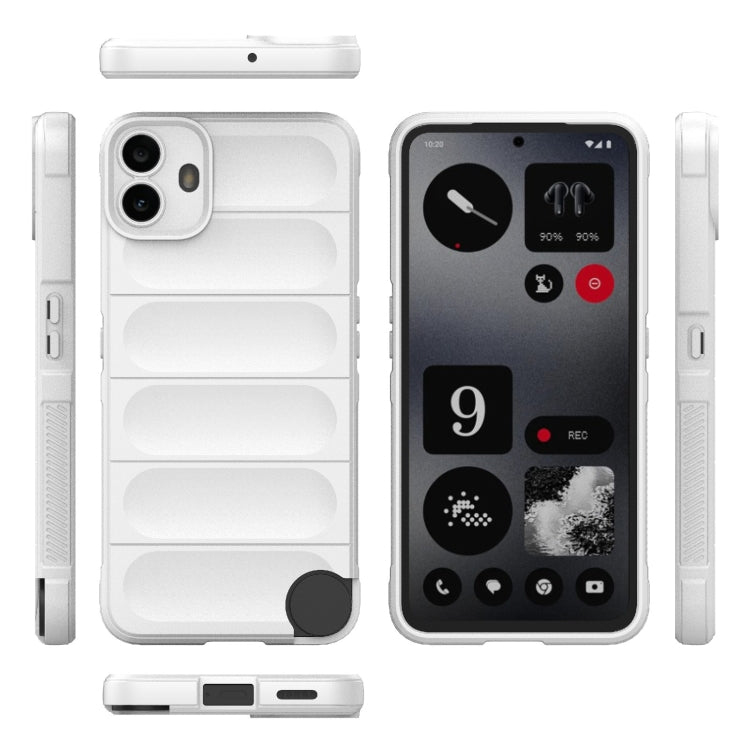 For Nothing CMF Phone 1 Magic Shield TPU + Flannel Phone Case(White) - Nothing Cases by buy2fix | Online Shopping UK | buy2fix