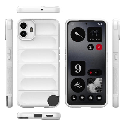 For Nothing CMF Phone 1 Magic Shield TPU + Flannel Phone Case(White) - Nothing Cases by buy2fix | Online Shopping UK | buy2fix
