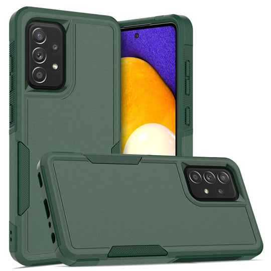For Samsung Galaxy A52 5G 2 in 1 PC + TPU Phone Case(Dark Green)