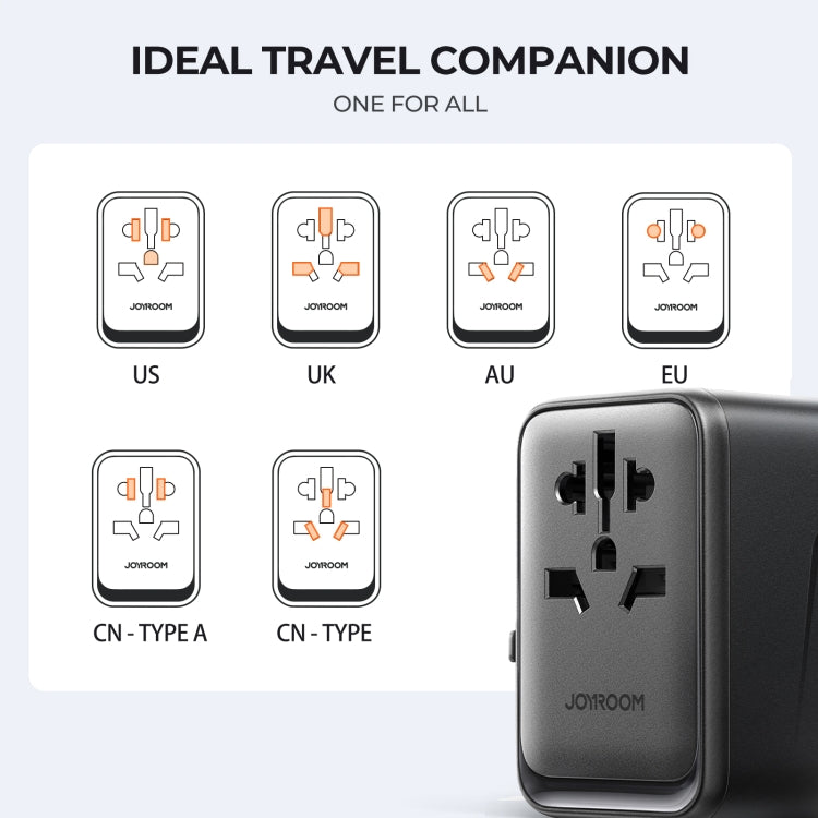 JOYROOM JR-TCW01 17W Universal Travel Adapter(Black) - USB Charger by JOYROOM | Online Shopping UK | buy2fix