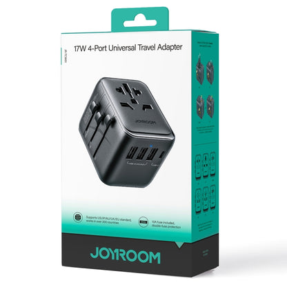 JOYROOM JR-TCW01 17W Universal Travel Adapter(Black) - USB Charger by JOYROOM | Online Shopping UK | buy2fix