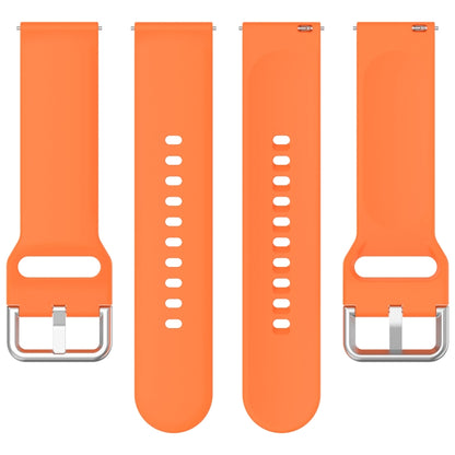 For CMF Watch Pro D395 22mm Solid Color Silver Buckle Silicone Watch Band, Size:L(Orange) - Watch Bands by buy2fix | Online Shopping UK | buy2fix