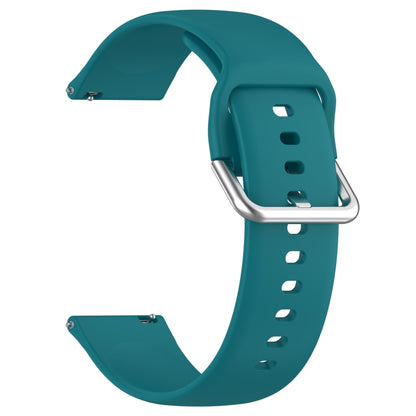 For CMF Watch Pro D395 / Watch Pro 2 22mm Solid Color Silver Buckle Silicone Watch Band, Size:L(Green) by buy2fix
