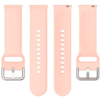 For CMF Watch Pro D395 22mm Solid Color Silver Buckle Silicone Watch Band, Size:L(Light Pink) - Watch Bands by buy2fix | Online Shopping UK | buy2fix