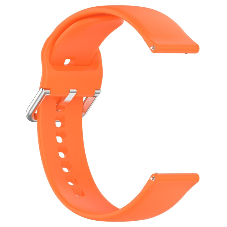 For CMF Watch Pro D395 22mm Solid Color Silver Buckle Silicone Watch Band, Size:S(Orange) - Watch Bands by buy2fix | Online Shopping UK | buy2fix