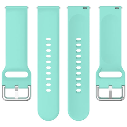 For CMF Watch Pro D395 22mm Solid Color Silver Buckle Silicone Watch Band, Size:S(Teal) - Watch Bands by buy2fix | Online Shopping UK | buy2fix