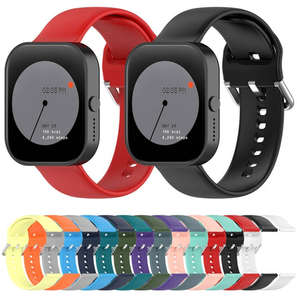 For CMF Watch Pro D395 / Watch Pro 2 22mm Solid Color Silver Buckle Silicone Watch Band, Size:L(Green) by buy2fix