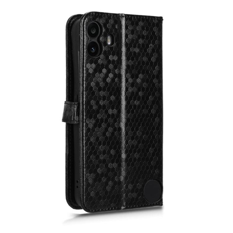 For Nothing CMF Phone 1 Honeycomb Dot Texture Leather Phone Case(Black) - More Brand by buy2fix | Online Shopping UK | buy2fix