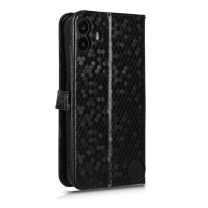 For Nothing CMF Phone 1 Honeycomb Dot Texture Leather Phone Case(Black) - More Brand by buy2fix | Online Shopping UK | buy2fix