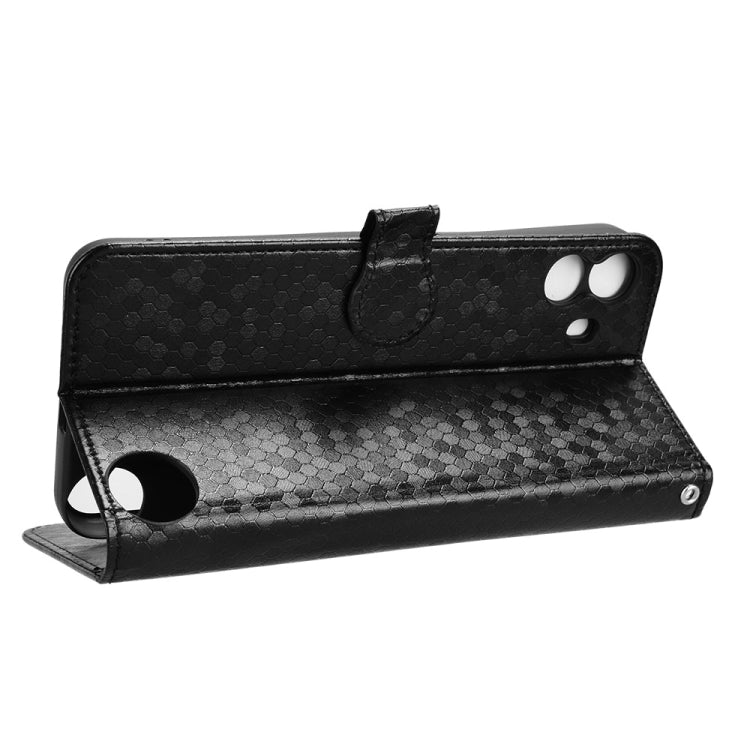 For Nothing CMF Phone 1 Honeycomb Dot Texture Leather Phone Case(Black) - More Brand by buy2fix | Online Shopping UK | buy2fix