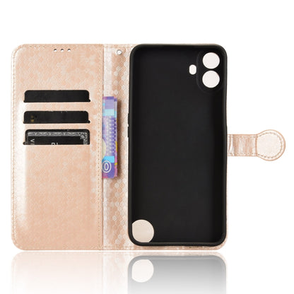 For Nothing CMF Phone 1 Honeycomb Dot Texture Leather Phone Case(Gold) - Nothing Cases by buy2fix | Online Shopping UK | buy2fix